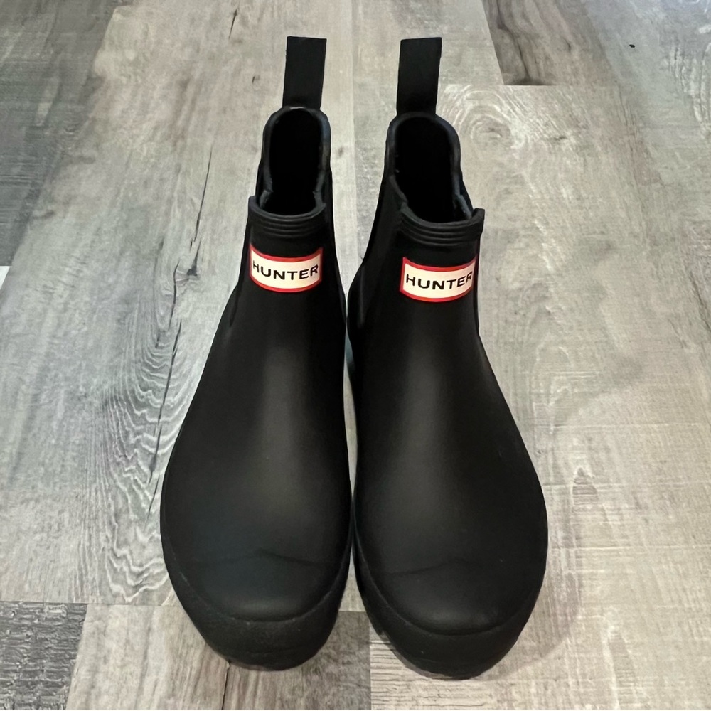 Hunter Classic Chelsea Black Waterproof Boots Size 8